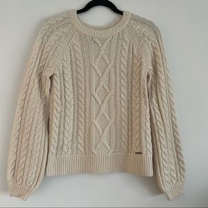 Abercrombie balloon sleeve cable sweater